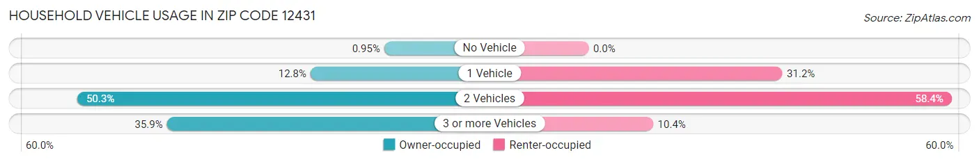 Household Vehicle Usage in Zip Code 12431