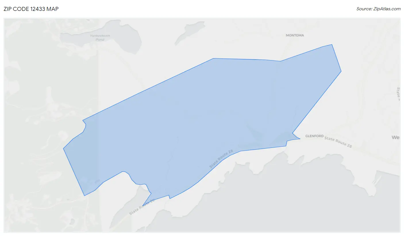 Zip Code 12433 Map