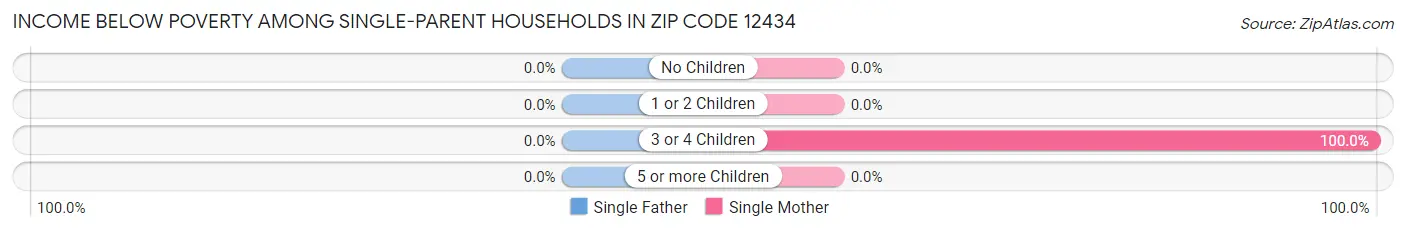 Income Below Poverty Among Single-Parent Households in Zip Code 12434