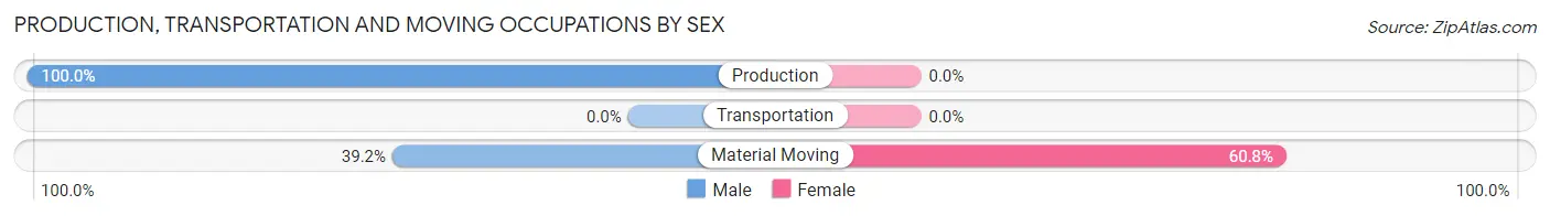Production, Transportation and Moving Occupations by Sex in Zip Code 12472