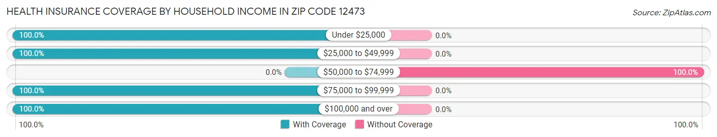 Health Insurance Coverage by Household Income in Zip Code 12473