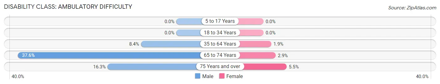 Disability in Zip Code 12487: <span>Ambulatory Difficulty</span>