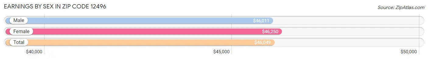 Earnings by Sex in Zip Code 12496