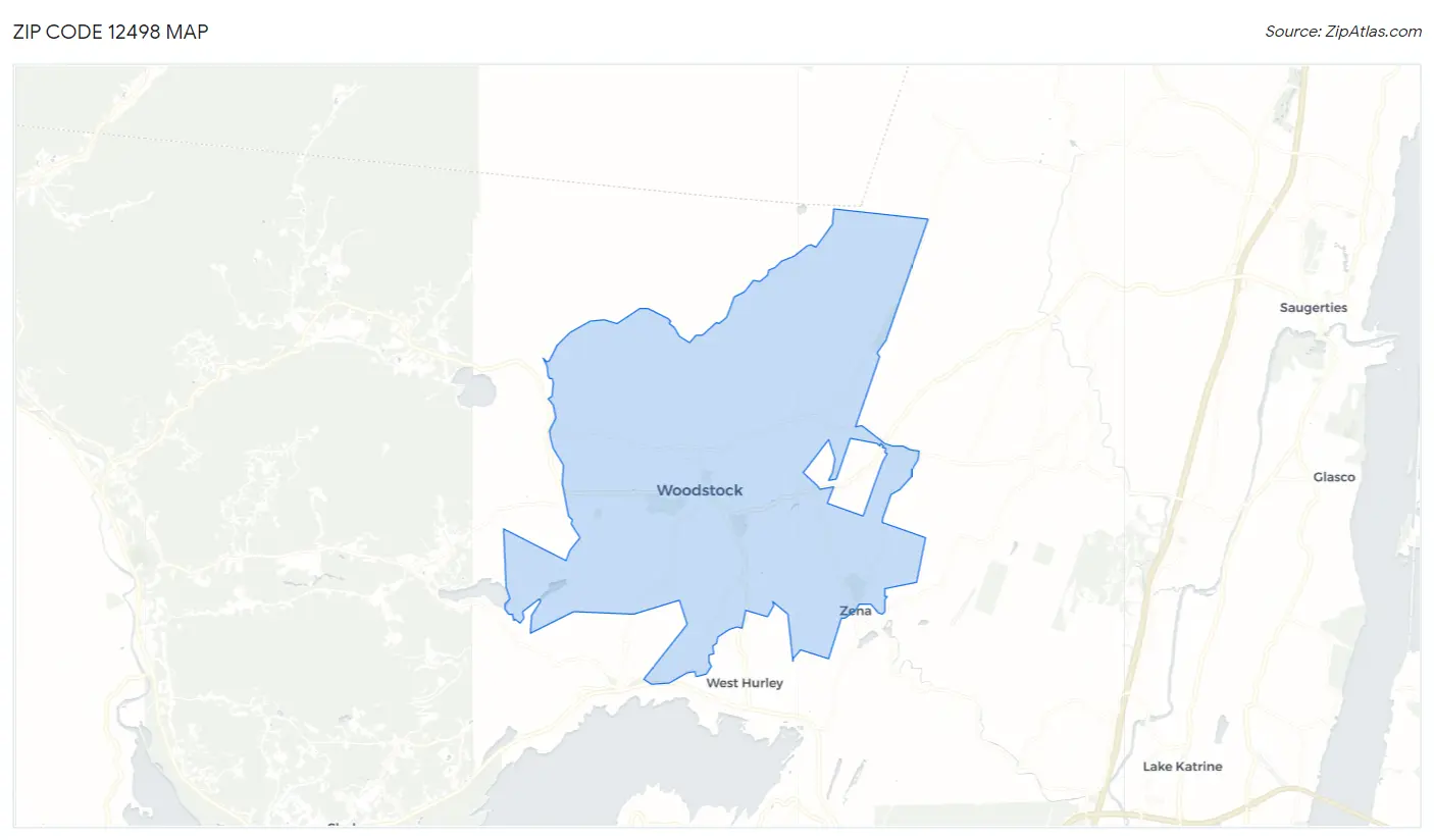 Zip Code 12498 Map