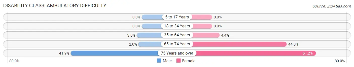 Disability in Zip Code 12523: <span>Ambulatory Difficulty</span>