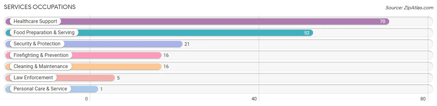 Services Occupations in Zip Code 12523