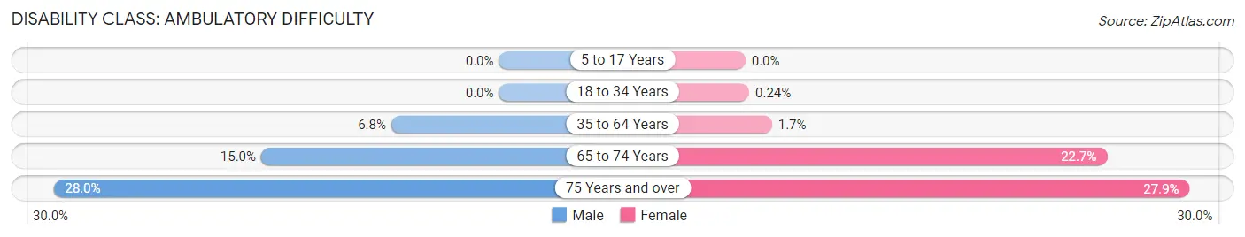 Disability in Zip Code 12528: <span>Ambulatory Difficulty</span>