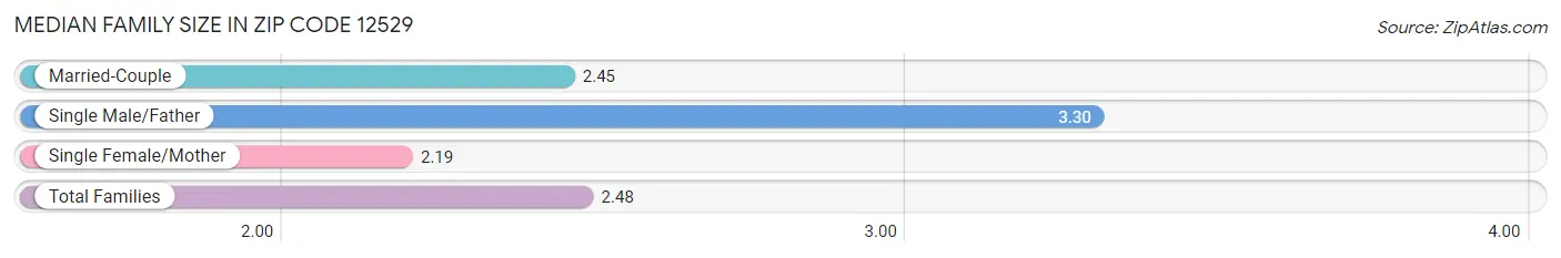 Median Family Size in Zip Code 12529