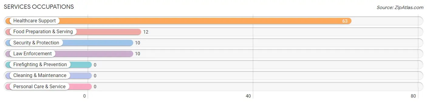 Services Occupations in Zip Code 12548