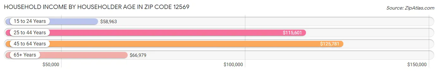 Household Income by Householder Age in Zip Code 12569