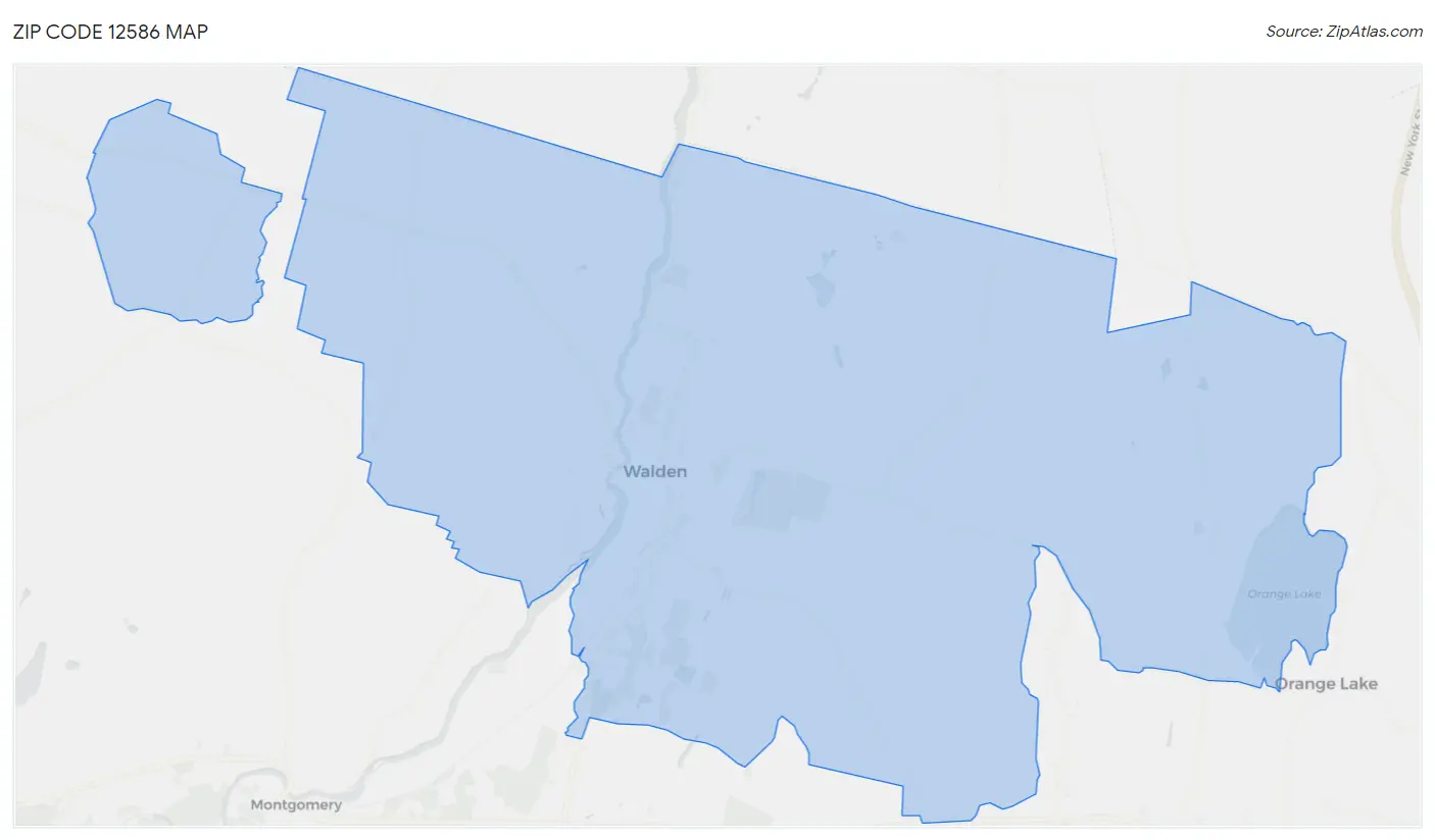 Zip Code 12586 Map