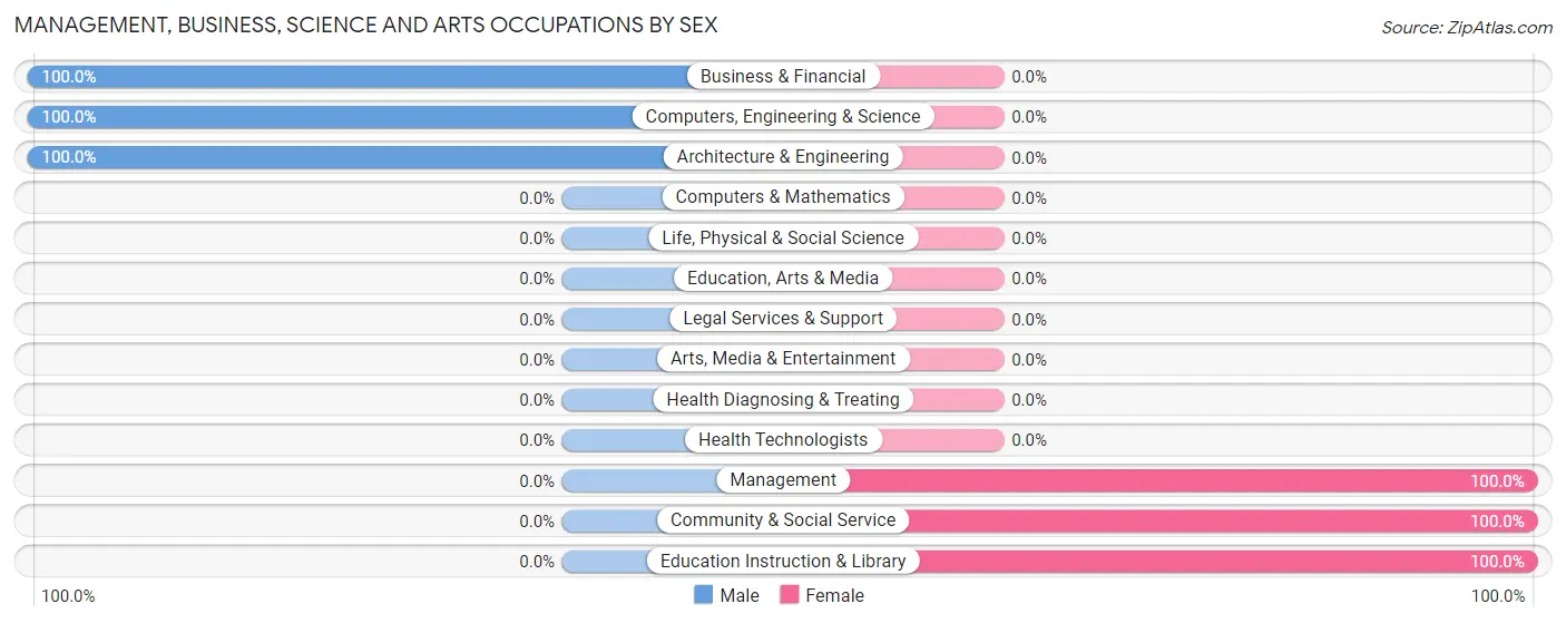Management, Business, Science and Arts Occupations by Sex in Zip Code 12720