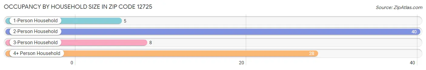 Occupancy by Household Size in Zip Code 12725