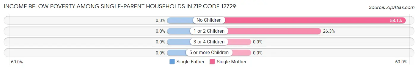 Income Below Poverty Among Single-Parent Households in Zip Code 12729