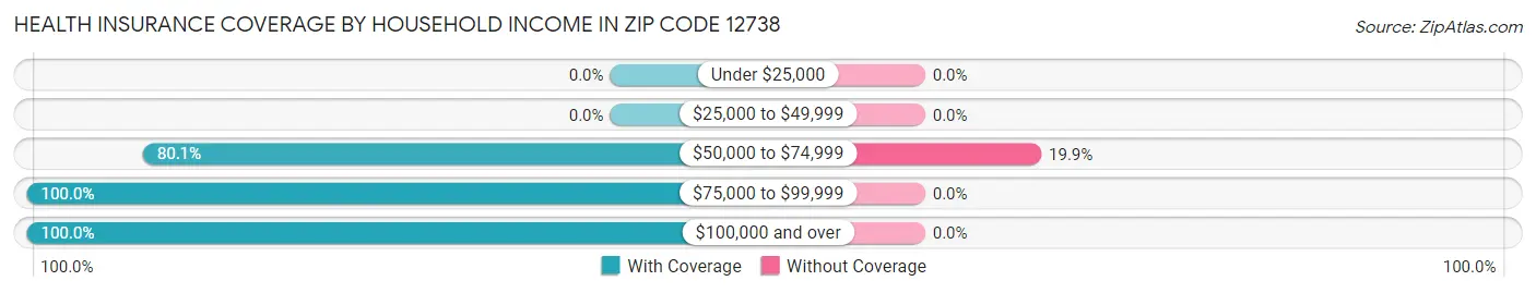 Health Insurance Coverage by Household Income in Zip Code 12738