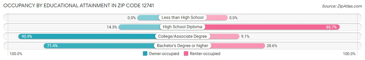 Occupancy by Educational Attainment in Zip Code 12741