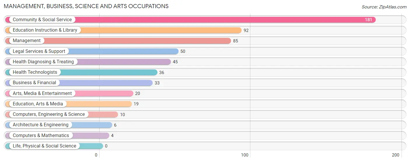 Management, Business, Science and Arts Occupations in Zip Code 12748