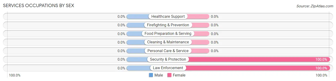 Services Occupations by Sex in Zip Code 12787