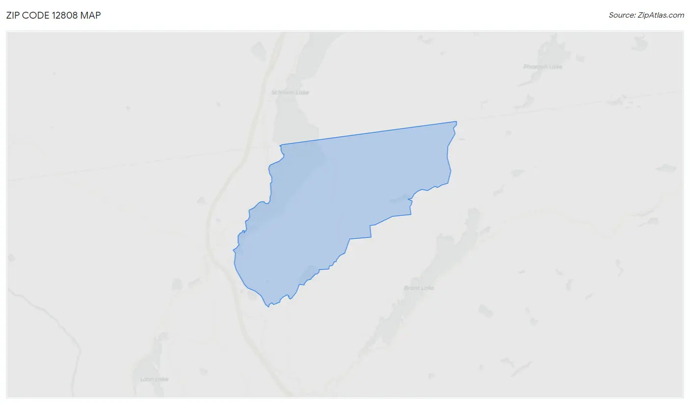 Zip Code 12808 Map