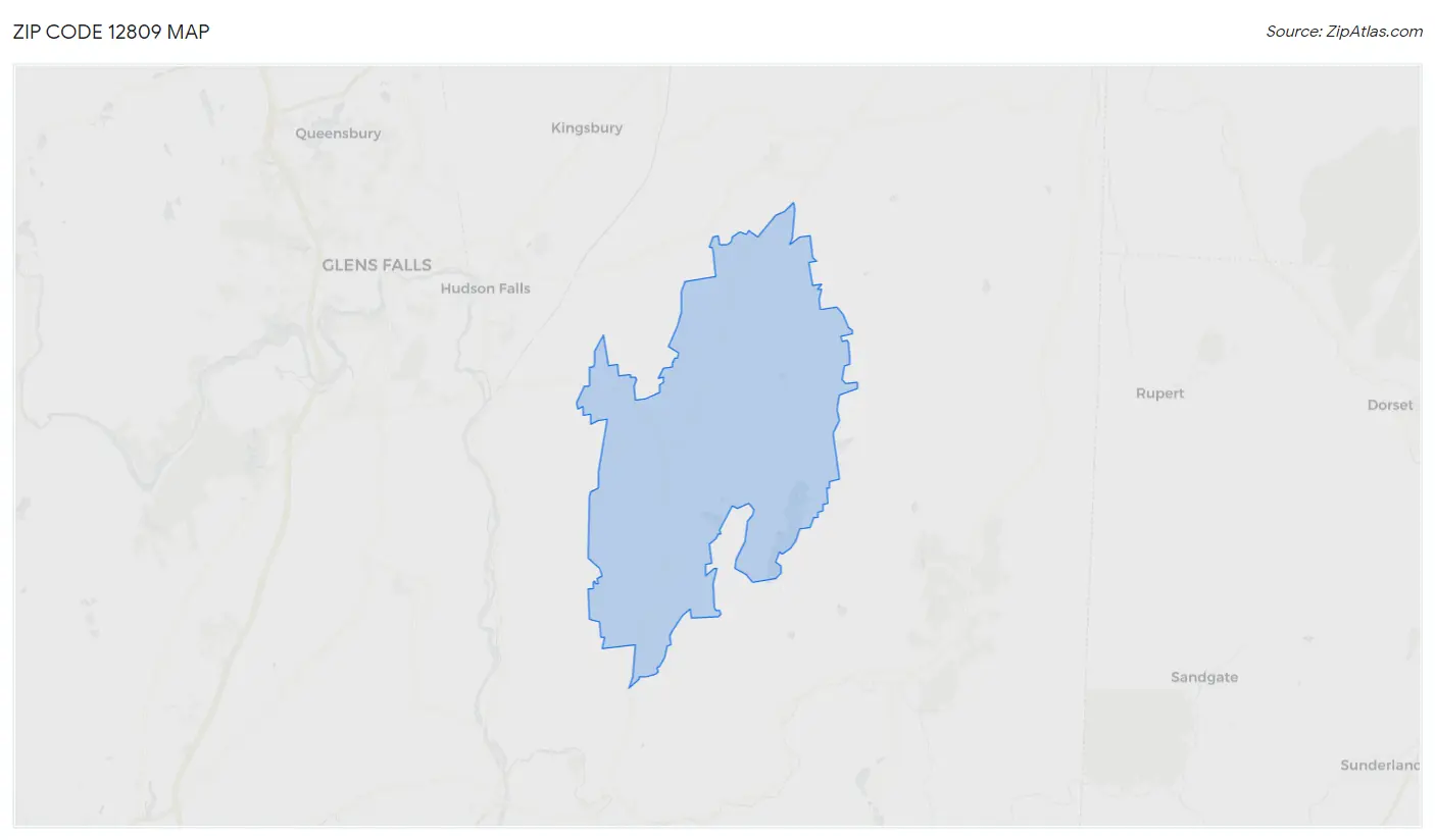 Zip Code 12809 Map