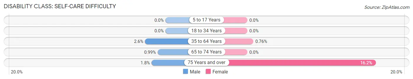 Disability in Zip Code 12817: <span>Self-Care Difficulty</span>