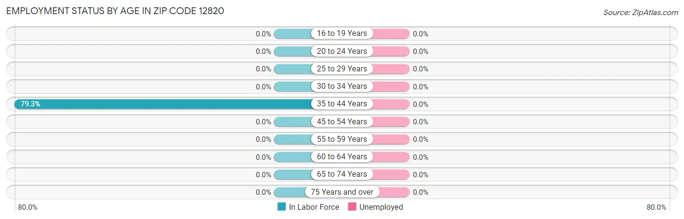 Employment Status by Age in Zip Code 12820