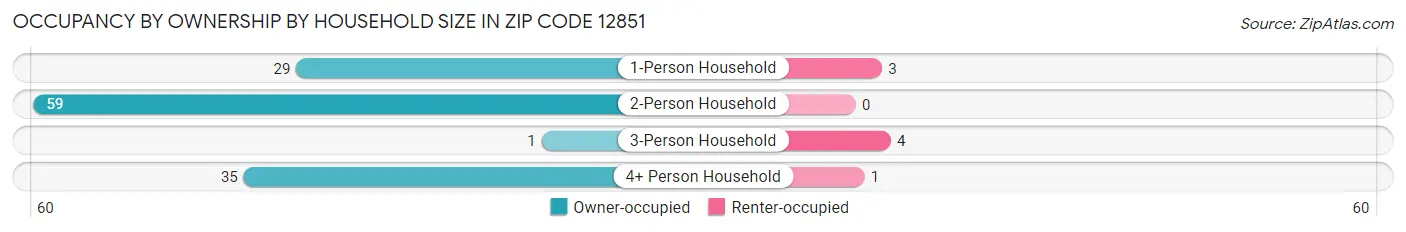 Occupancy by Ownership by Household Size in Zip Code 12851