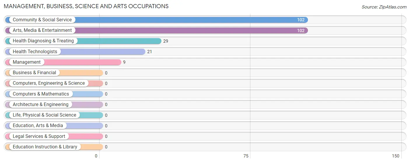 Management, Business, Science and Arts Occupations in Zip Code 12856