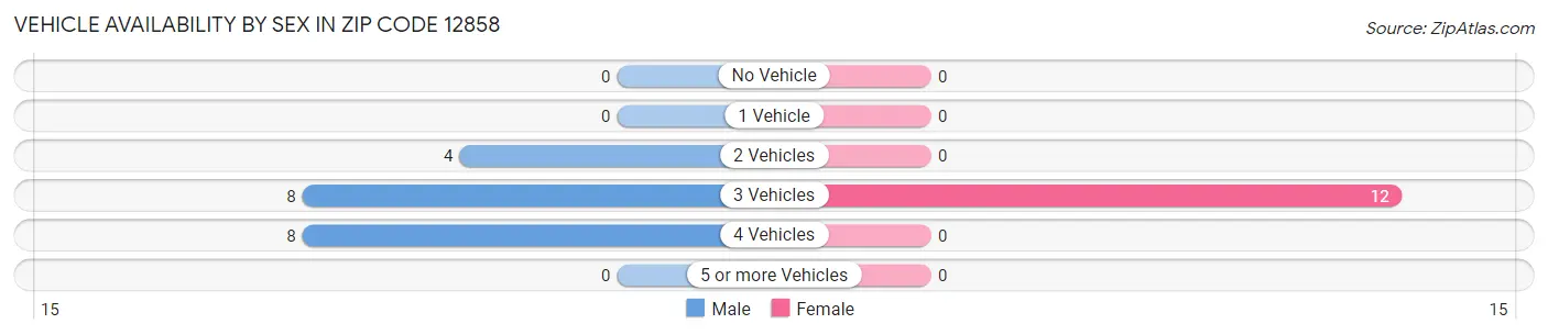 Vehicle Availability by Sex in Zip Code 12858