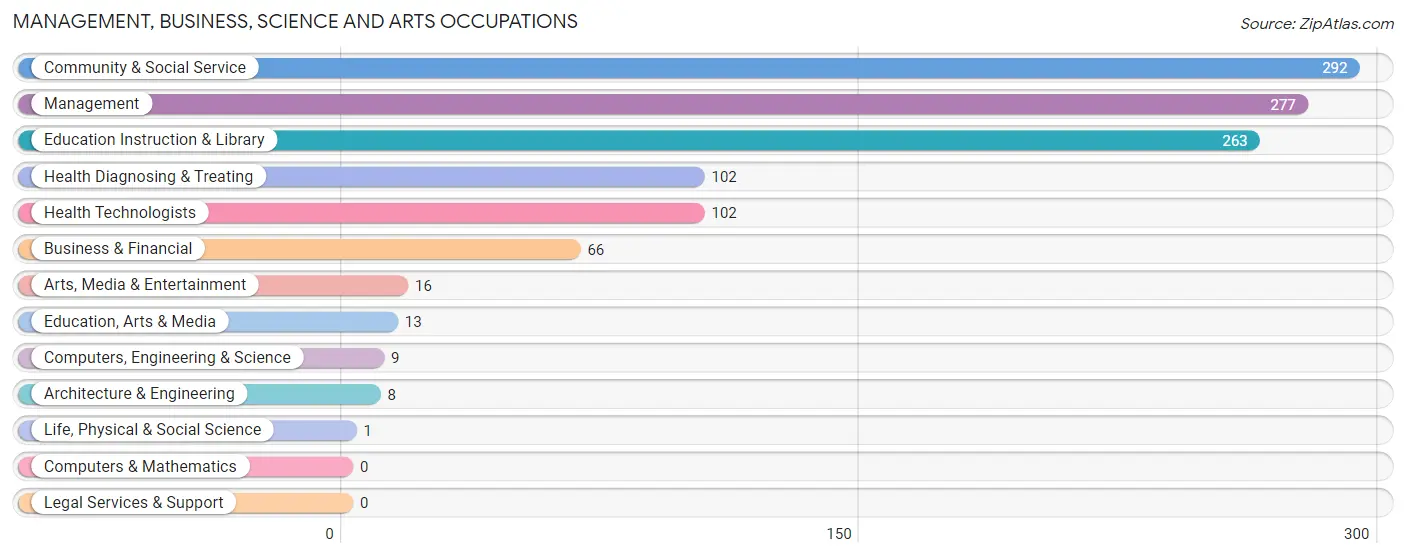 Management, Business, Science and Arts Occupations in Zip Code 12883