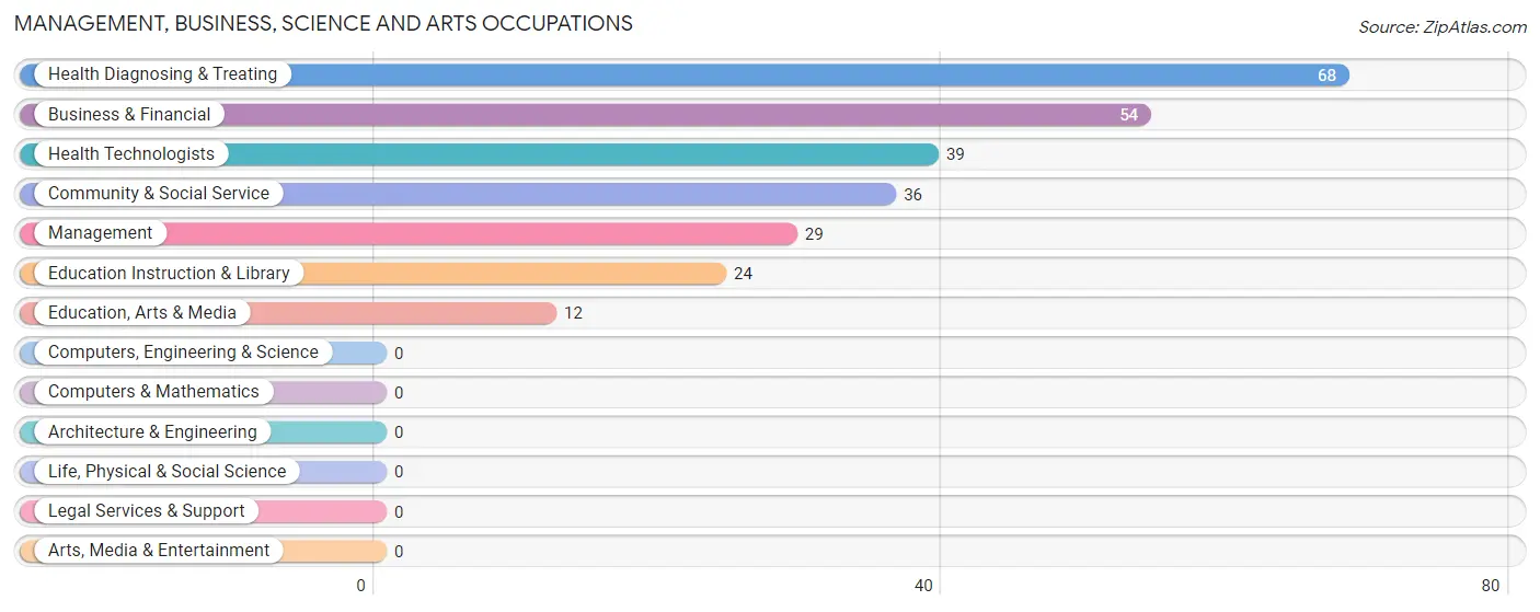 Management, Business, Science and Arts Occupations in Zip Code 12958