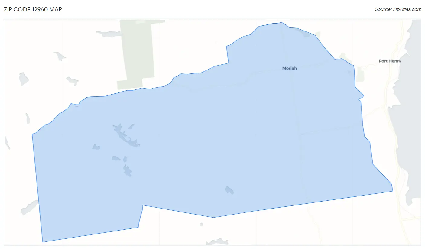 Zip Code 12960 Map