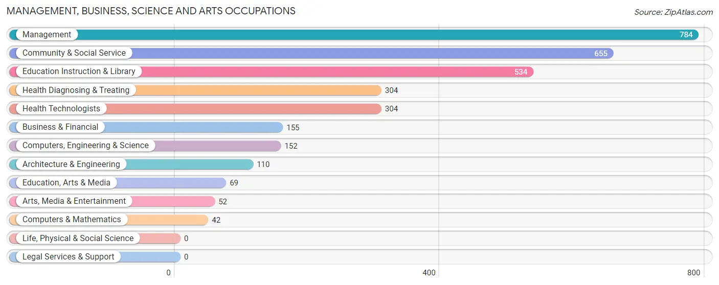 Management, Business, Science and Arts Occupations in Zip Code 12972