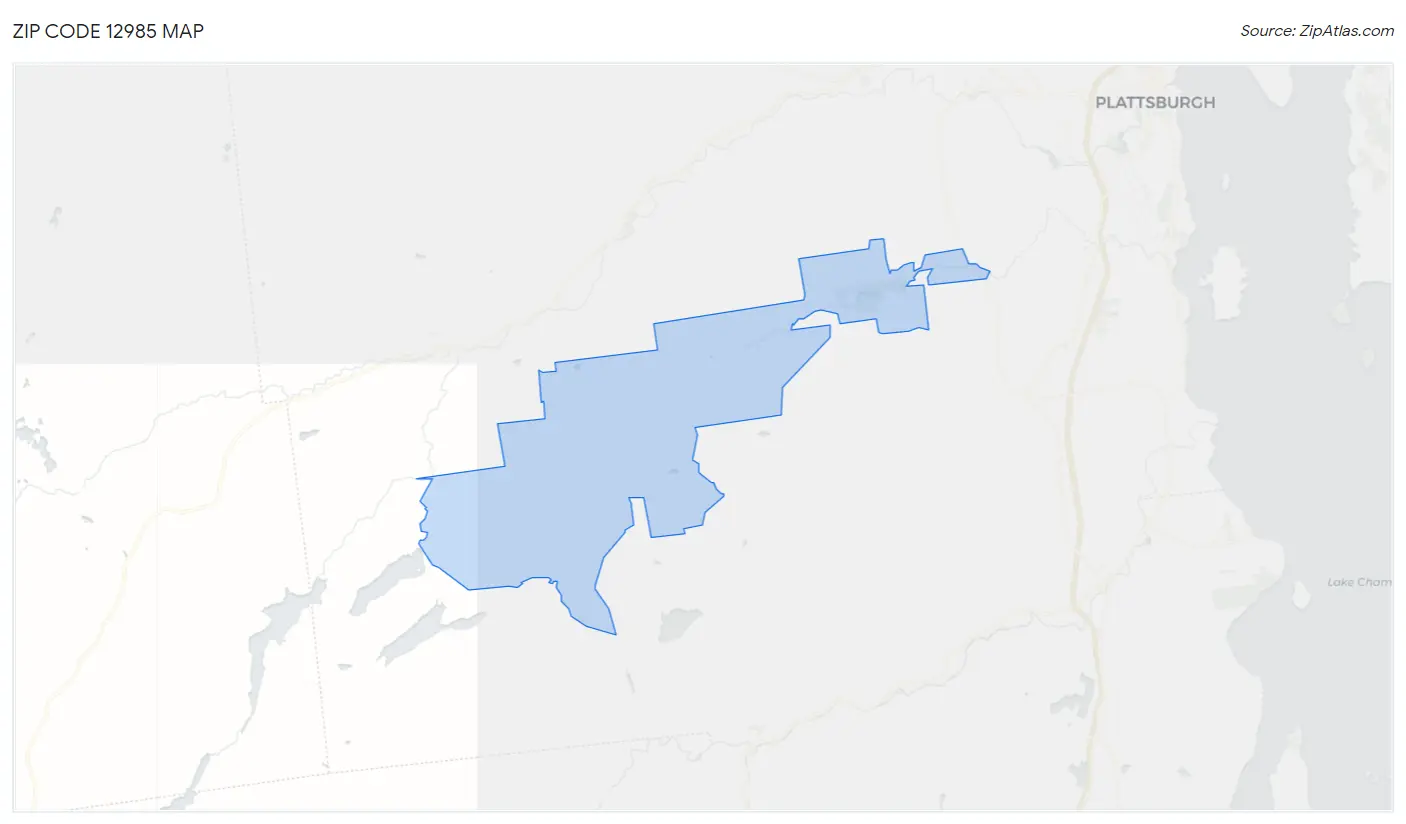 Zip Code 12985 Map