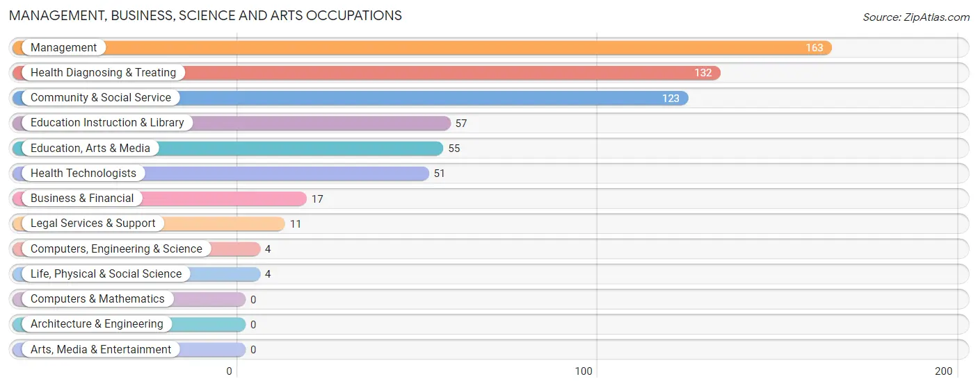 Management, Business, Science and Arts Occupations in Zip Code 12996