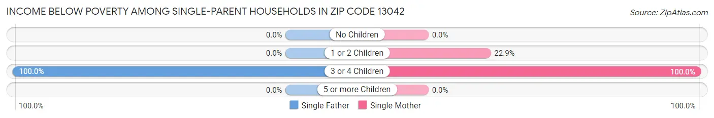 Income Below Poverty Among Single-Parent Households in Zip Code 13042
