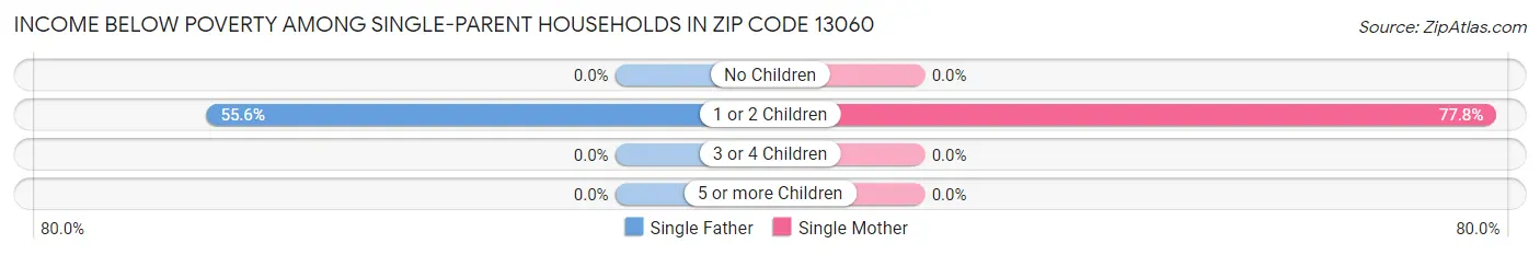Income Below Poverty Among Single-Parent Households in Zip Code 13060