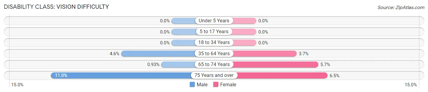 Disability in Zip Code 13080: <span>Vision Difficulty</span>