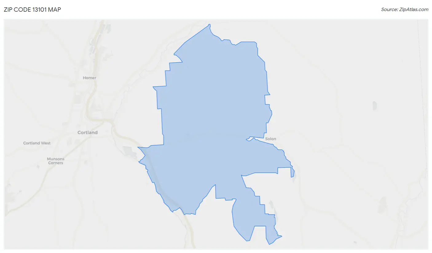 Zip Code 13101 Map