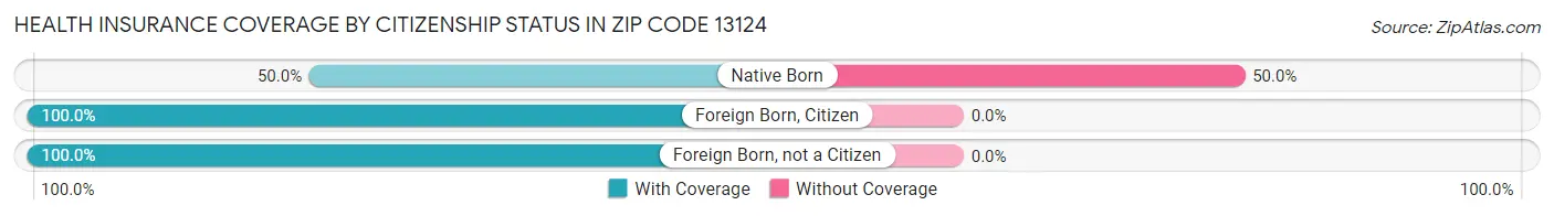 Health Insurance Coverage by Citizenship Status in Zip Code 13124