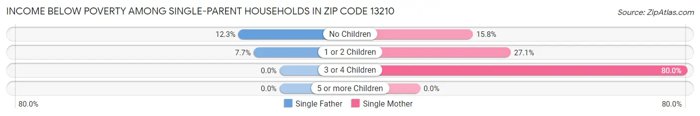 Income Below Poverty Among Single-Parent Households in Zip Code 13210