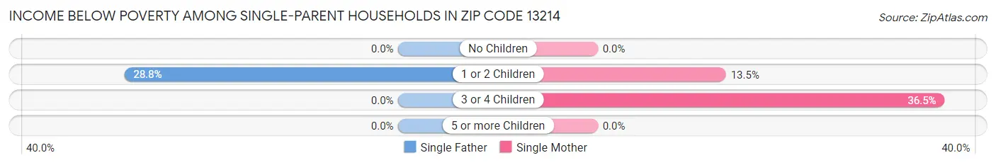 Income Below Poverty Among Single-Parent Households in Zip Code 13214