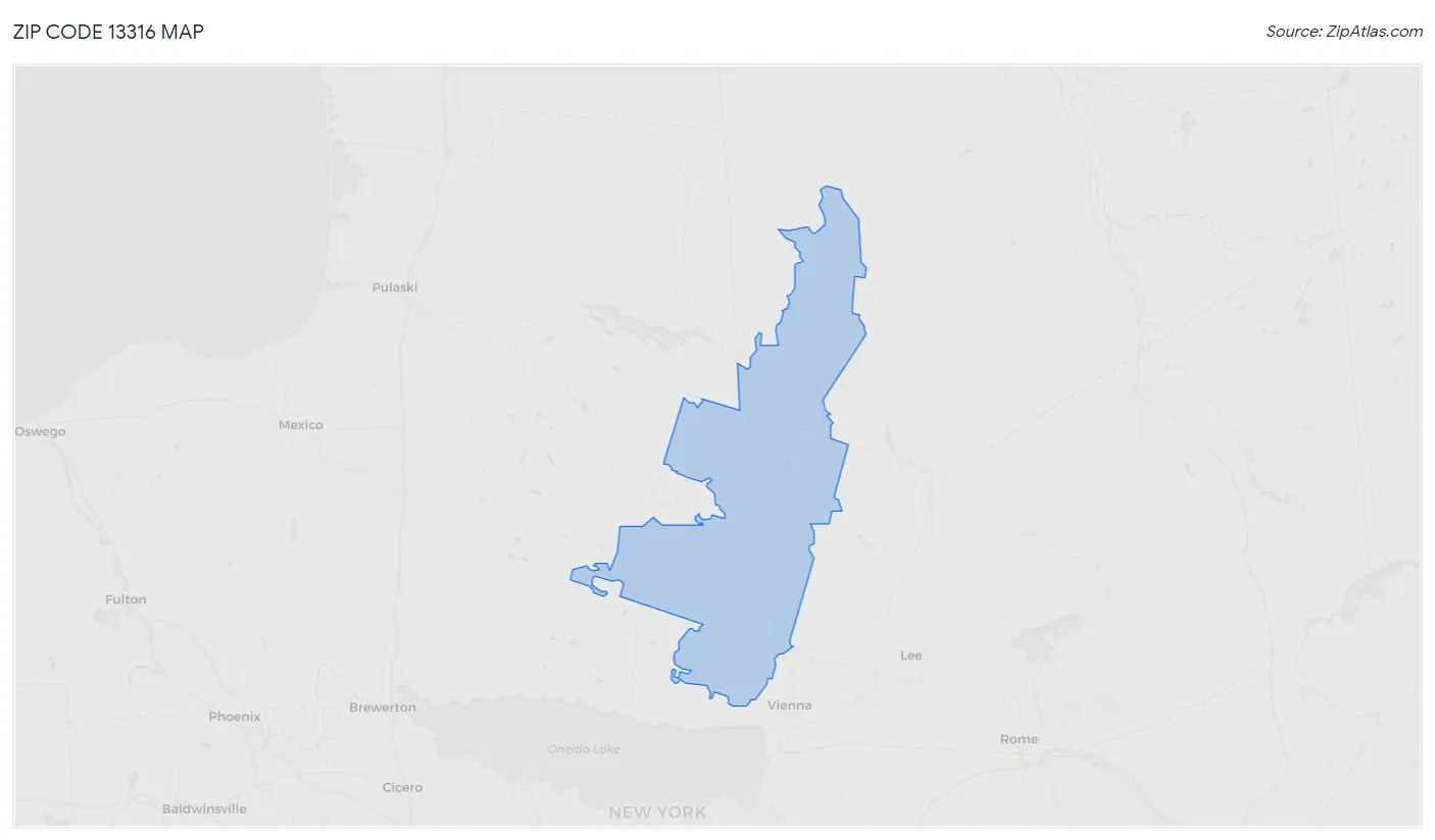 Zip Code 13316 Map