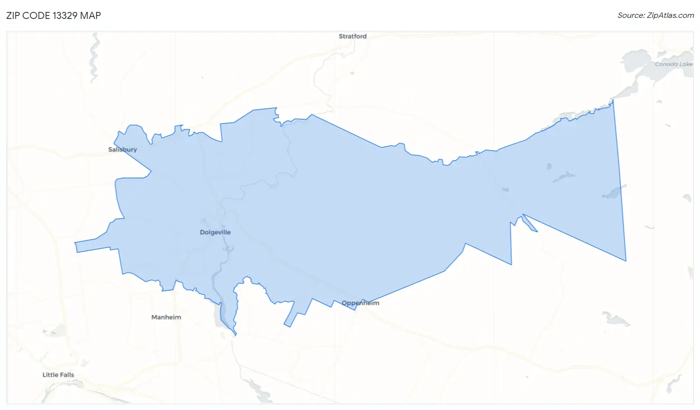 Zip Code 13329 Map