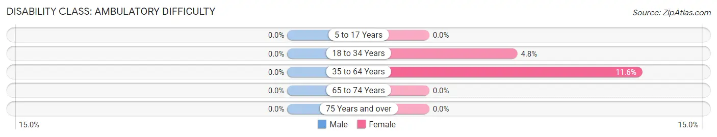 Disability in Zip Code 13355: <span>Ambulatory Difficulty</span>