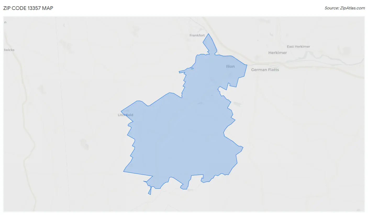 Zip Code 13357 Map