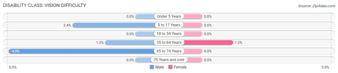 Disability in Zip Code 13456: <span>Vision Difficulty</span>