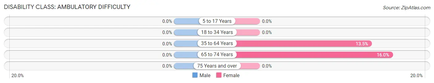 Disability in Zip Code 13468: <span>Ambulatory Difficulty</span>
