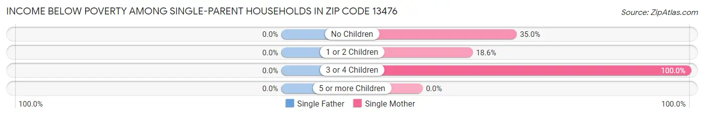 Income Below Poverty Among Single-Parent Households in Zip Code 13476