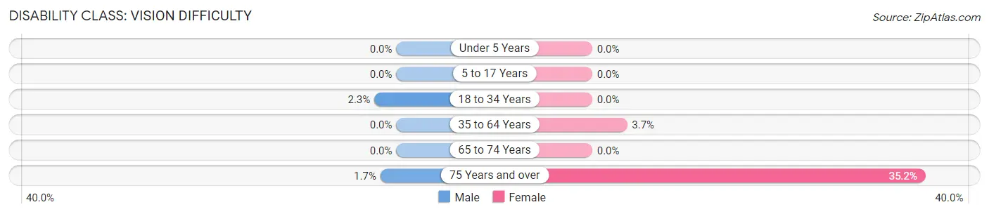 Disability in Zip Code 13478: <span>Vision Difficulty</span>